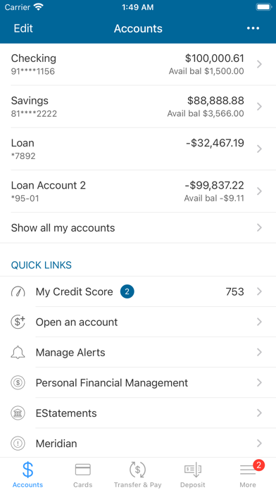 CSB Chicago Mobile Banking Screenshot