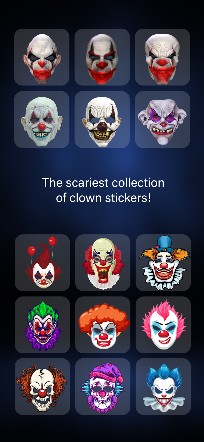 Scary Clown Face Filter Effect