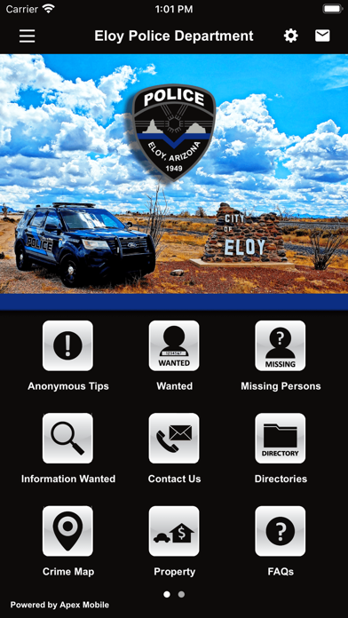 Eloy Police Department Screenshot