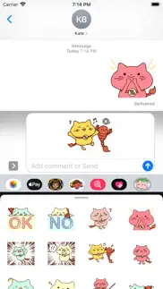 cat cat 4 stickers pack iphone screenshot 2