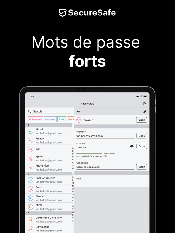 Screenshot #4 pour SecureSafe Password Manager