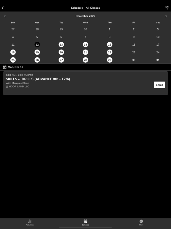 Hoop Land Schedule App screenshot 3