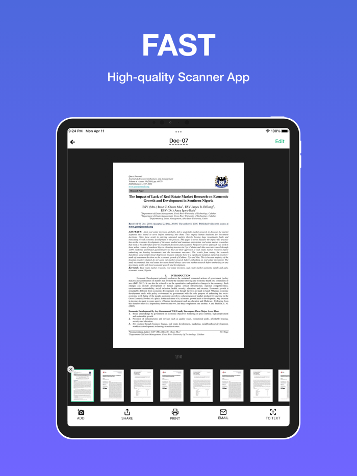 Scanner app iSmart Scanner
