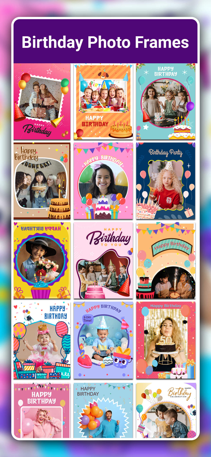 Birthday Frames and Card Maker