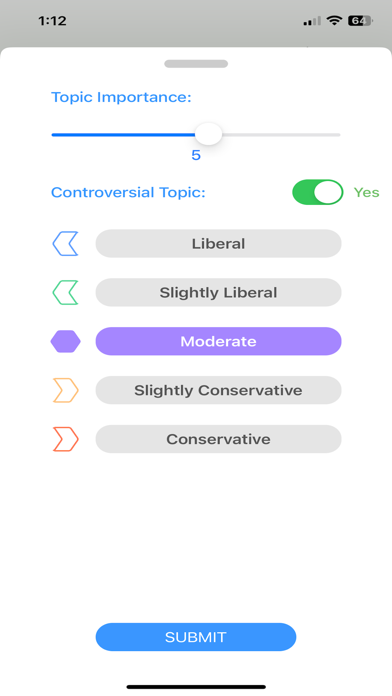 MODERATE App Screenshot