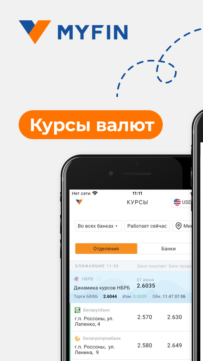 Myfin - курсы валют конвертер