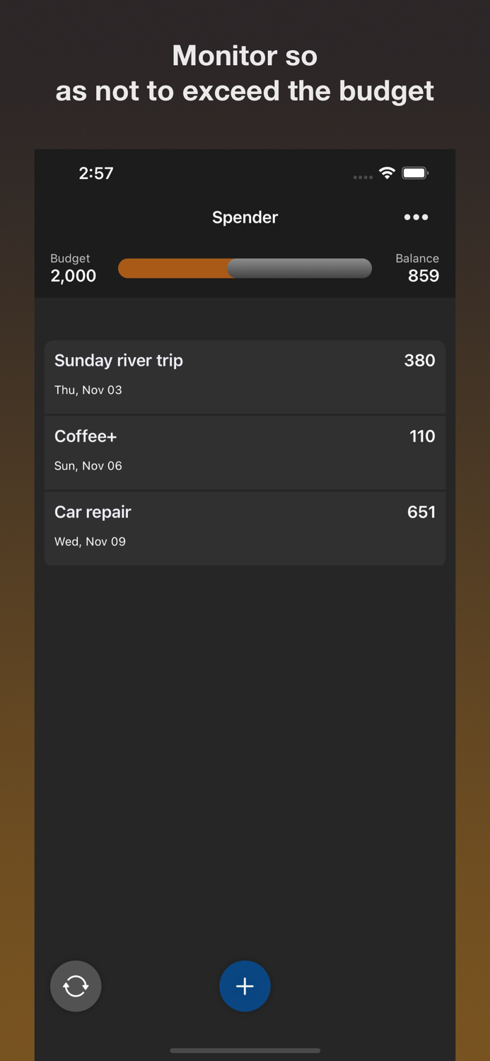 Spender - costs accounting
