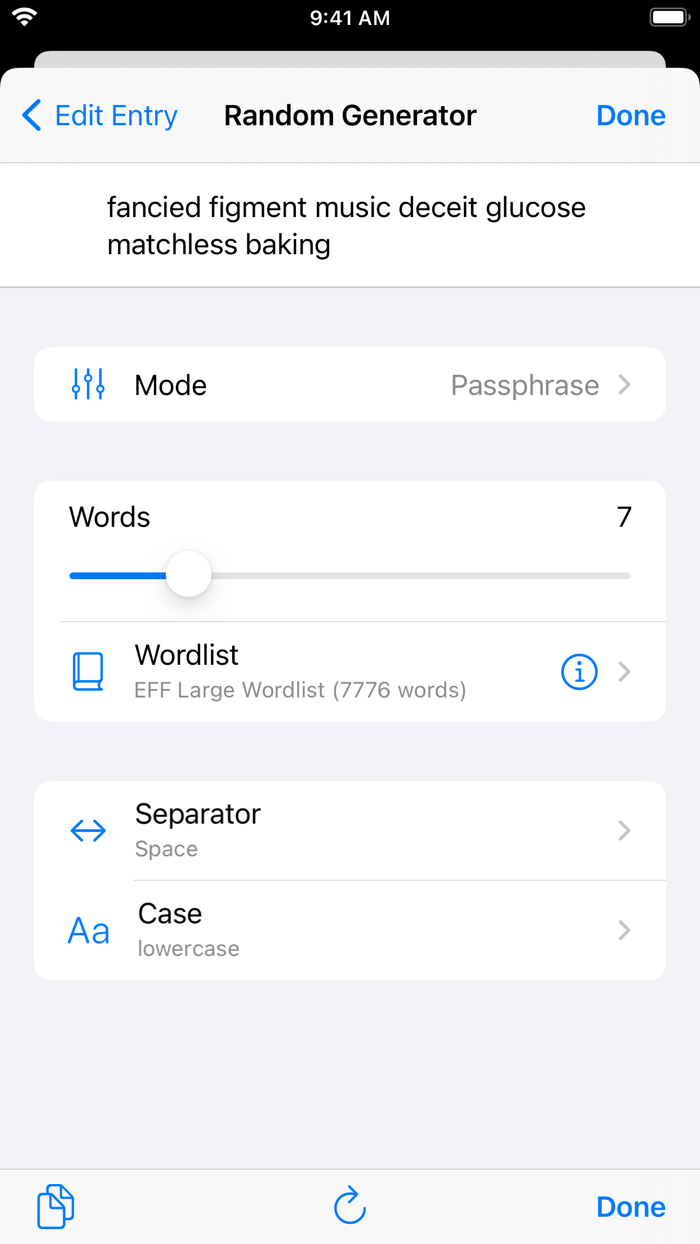 KeePassium KeePass passwords
