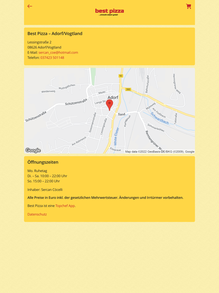 Best Pizza Adorf - Vogtland