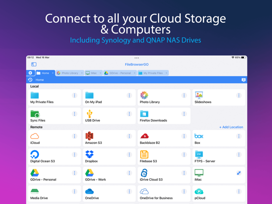 FileBrowserGO iPad app afbeelding 2