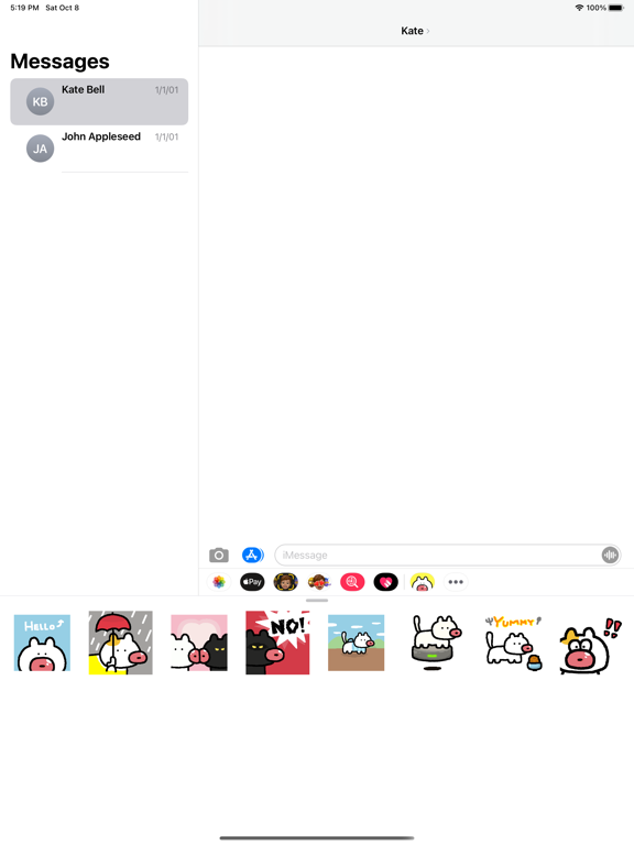 New Cat iPad screenshot 1 - Stickers app