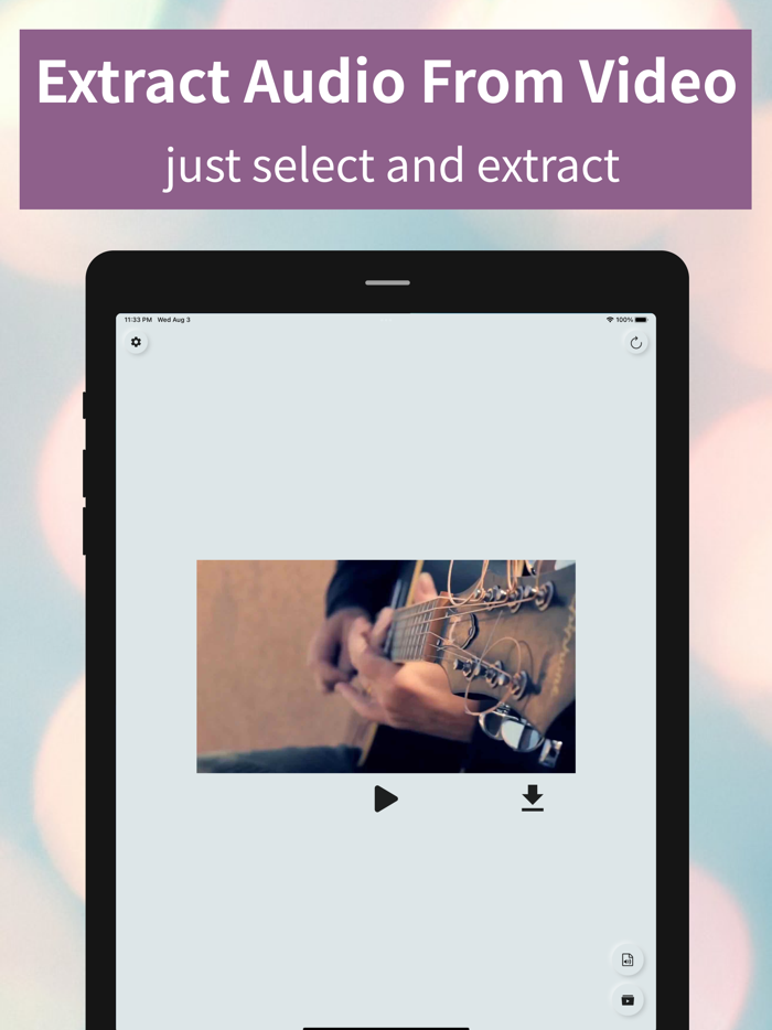 Extract audio from videos