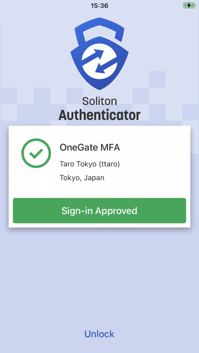 Soliton Authenticator Screenshot