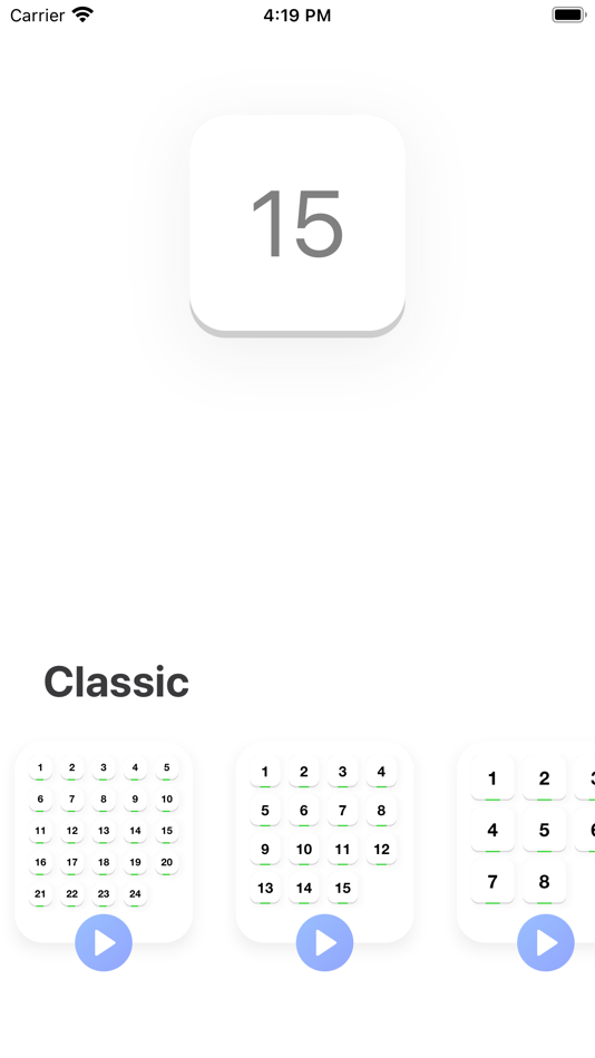 #1. 15 - puzzle with numbers (iOS) By: ALEKSANDR PENKOV