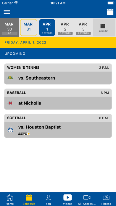 McNeese Athletics Screenshot