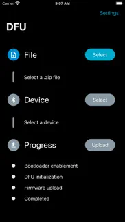 nrf device firmware update iphone screenshot 1