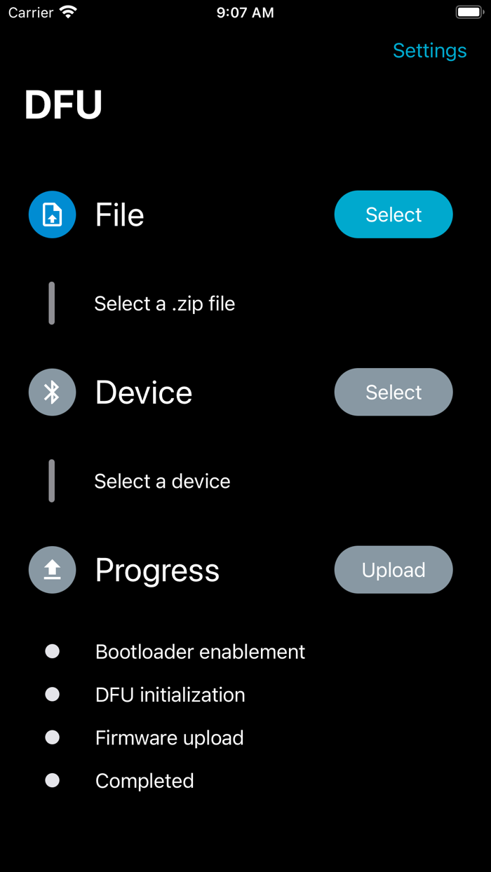 nRF Device Firmware Update