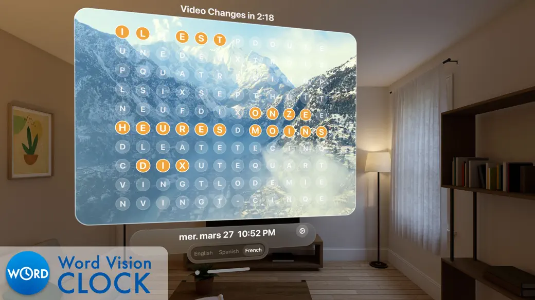 Word Vision Clock - Translated screenshot 1