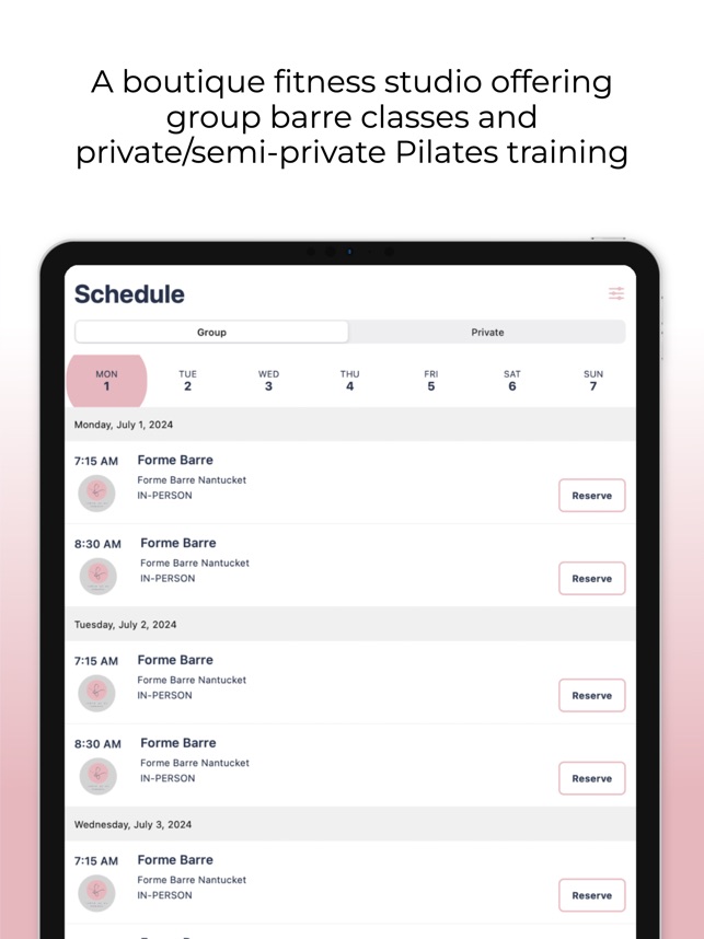 Forme Barre Nantucket on the App Store