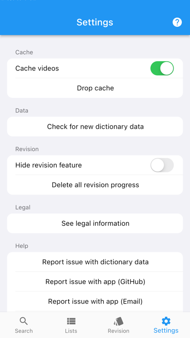 Auslan Dictionary Screenshot