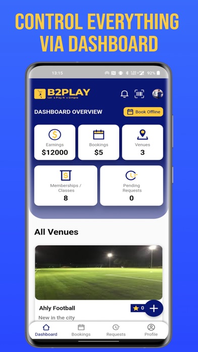 B2Play Services Provider Screenshot