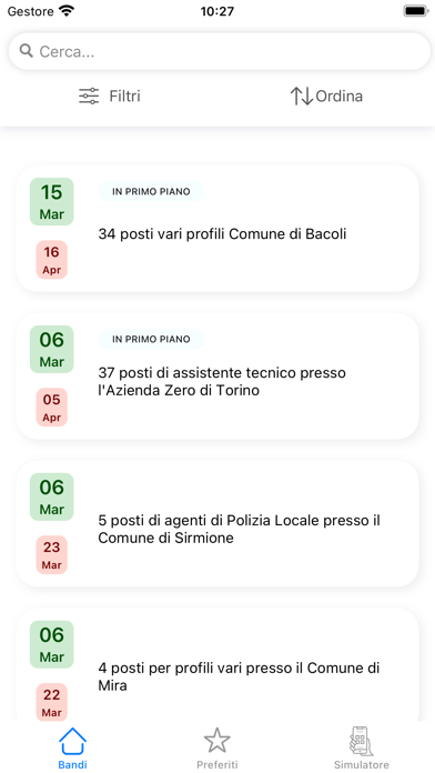 Gazzetta Ufficiale Concorsi Screenshot