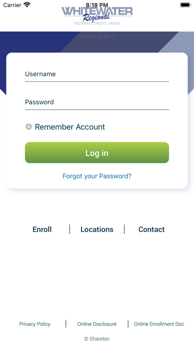Whitewater Regional FCU Screenshot