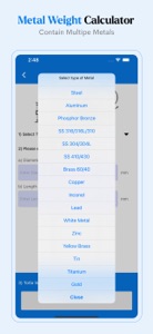 Metal Weight Calculator ٭ screenshot #4 for iPhone