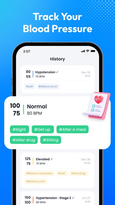 Blood Pressure App-BP Tracker Screenshot