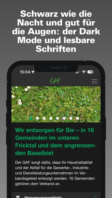 GAF Recyclingkalender Screenshot