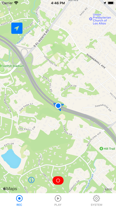 GPS track and Player Screenshot