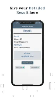 grams to moles calculator iphone screenshot 3