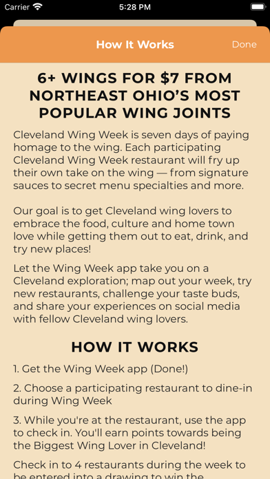 Cleveland Wing Week Screenshot