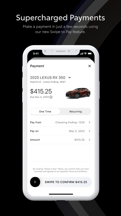 Lexus Financial Services Screenshot