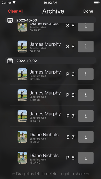 GolfRec - Golf Swing Analyzer Screenshot