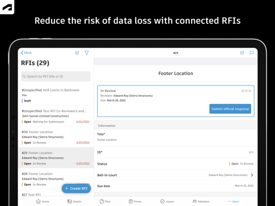 Autodesk Construction Cloud iPad screenshot 8 - Business app