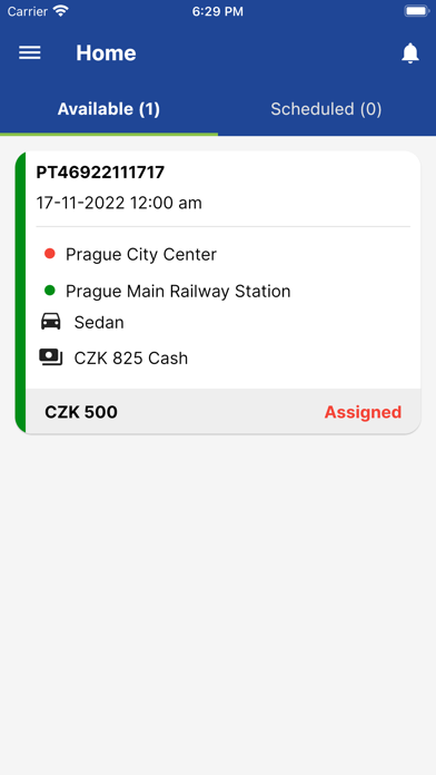 PragaTrip Driver Screenshot