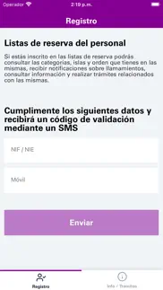 app llamamientos dspas iphone capturas de pantalla 1