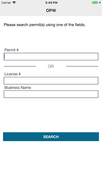 OPW Inspection Request Screenshot
