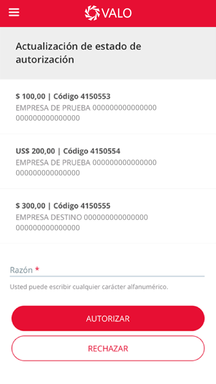VALO – Banca Móvil