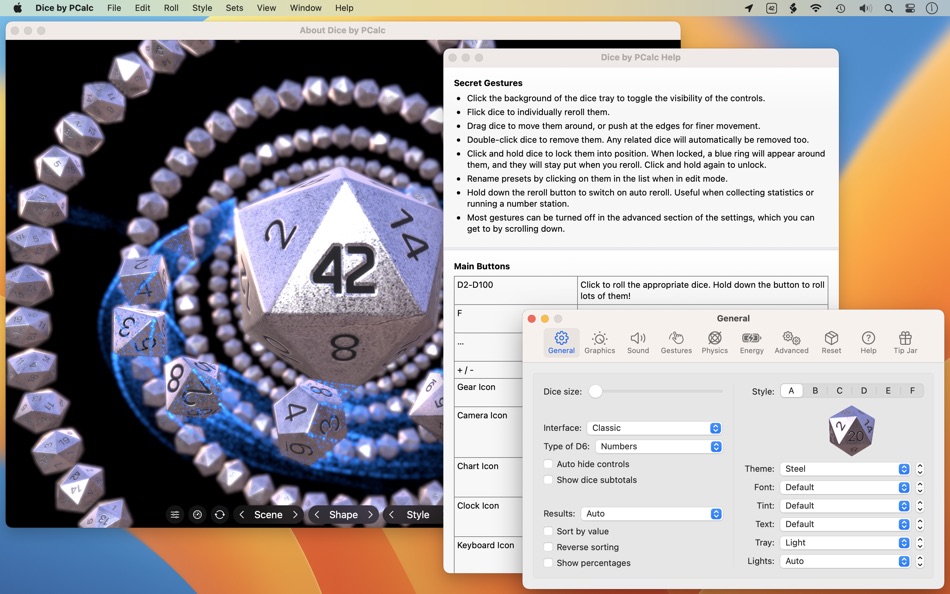#7. Dice by PCalc (macOS) Podle: TLA Systems Ltd.