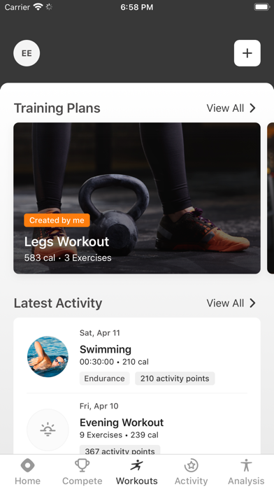 Movado's FitClub Screenshot