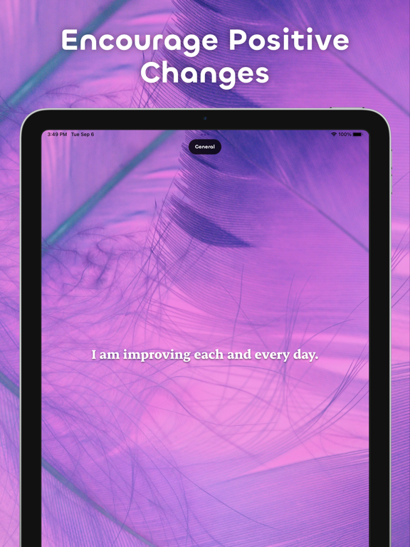 AffirMe - Daily Affirmations iPad screenshot 2 - Health & Fitness app