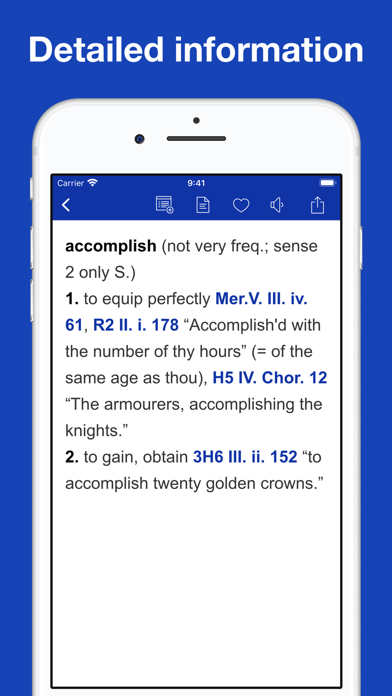 Screenshot #2 pour A Shakespeare Glossary