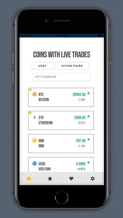 CryptoTicks live crypto charts Screenshot
