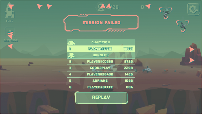 Mars Rescue rocket simulator