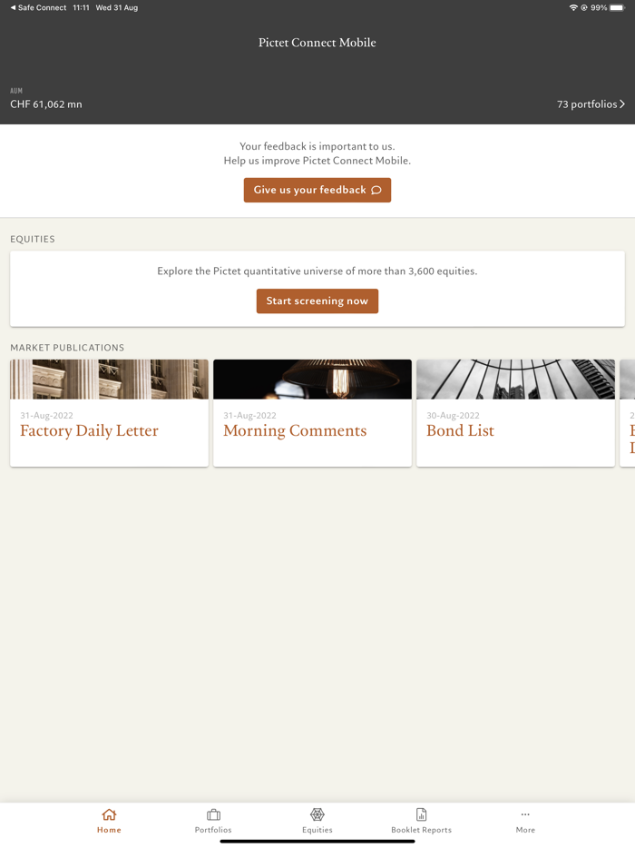 Pictet Connect Mobile