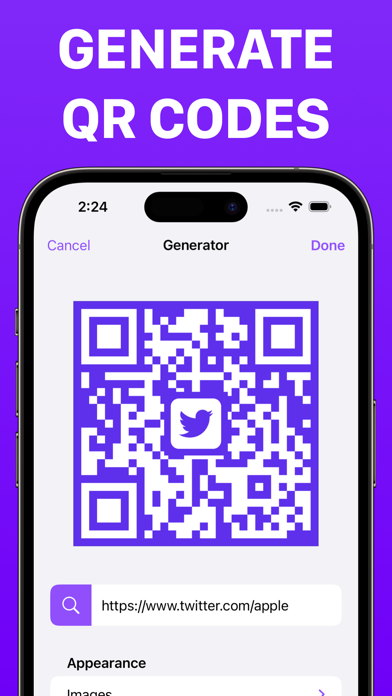 Screenshot #1 pour QR Code Generator - QRKit