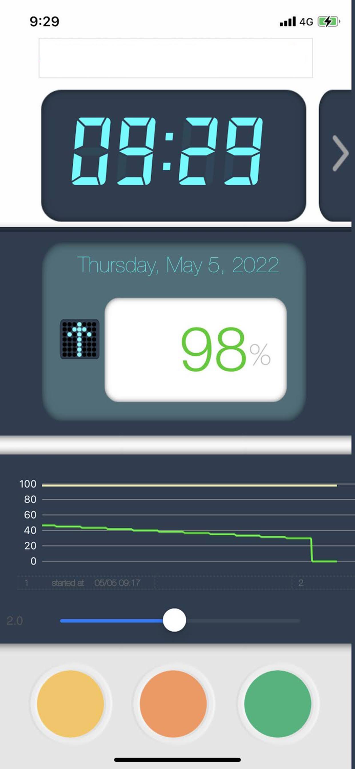 BatteryNow  Big Digital Clock