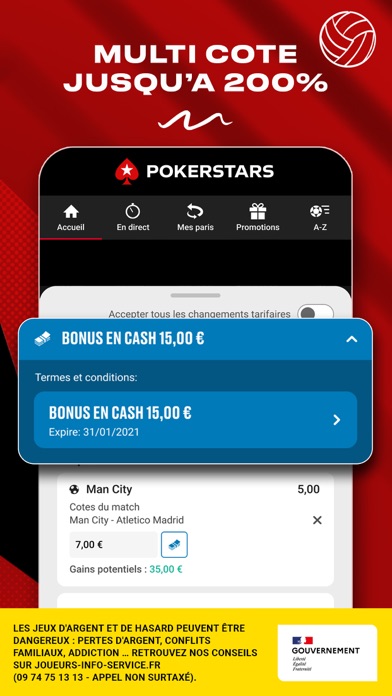 Screenshot #2 pour PokerStars Paris Sportifs